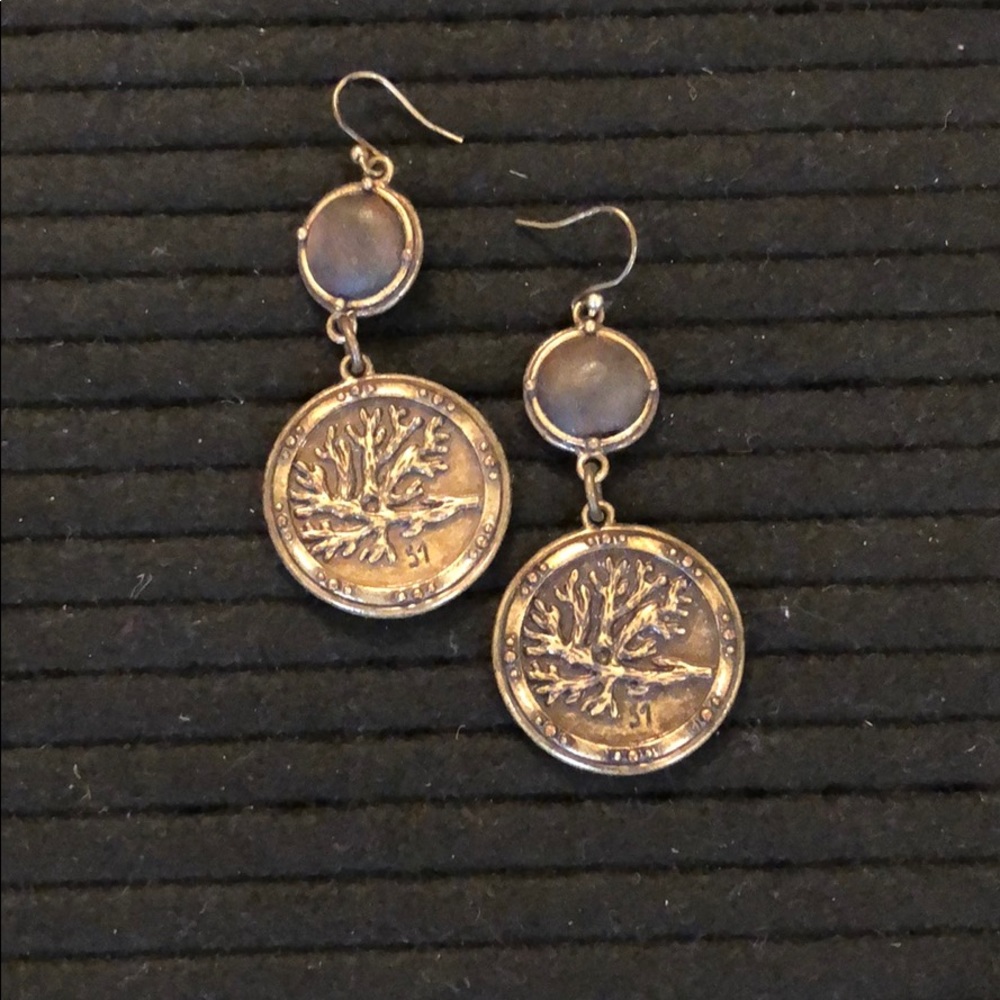 Lucky Brand Dangle Earrings with Gold Brush Finish